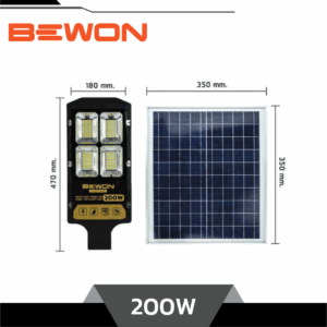 Alternative view of BEWON โคมไฟถนนโซล่าเซลล์ LED 200W รุ่น BW-SL6200