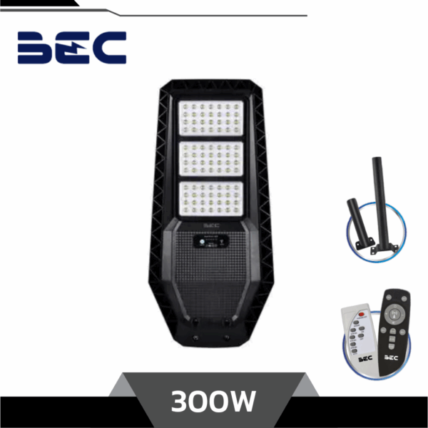BEC โคมไฟถนนโซล่าเซลล์ LED 300W รุ่น OXFORD