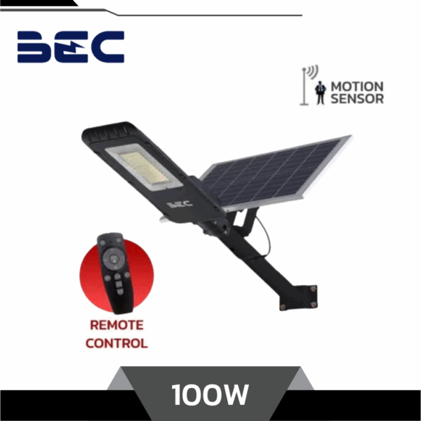 BEC โคมไฟถนนโซล่าเซลล์ LED 100W รุ่น PASO II