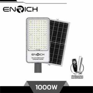 ENRICH โคมไฟถนนโซล่าเซลล์ LED 1000W รุ่น SUNSHINE