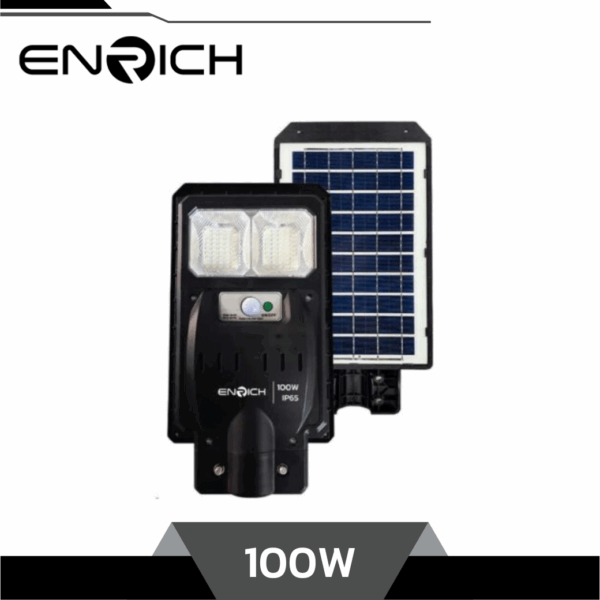 ENRICH โคมไฟถนนโซล่าเซลล์ LED 100W รุ่น SUNLIGHT