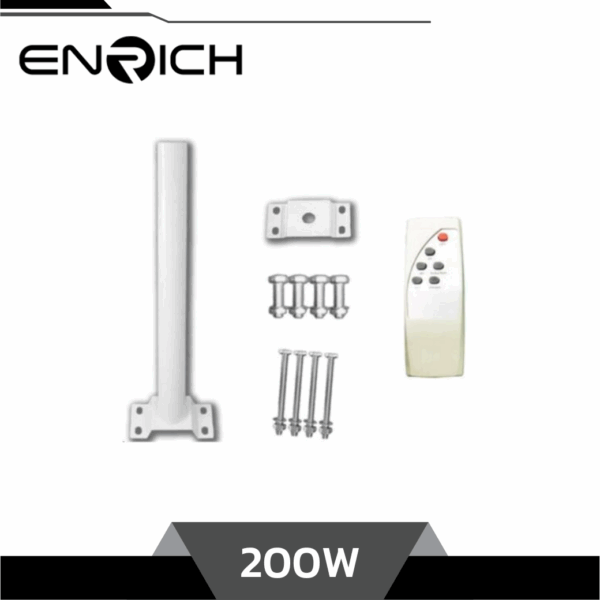ENRICH โคมไฟถนนโซล่าเซลล์ LED 200W รุ่น SUNLIGHT - Image 2