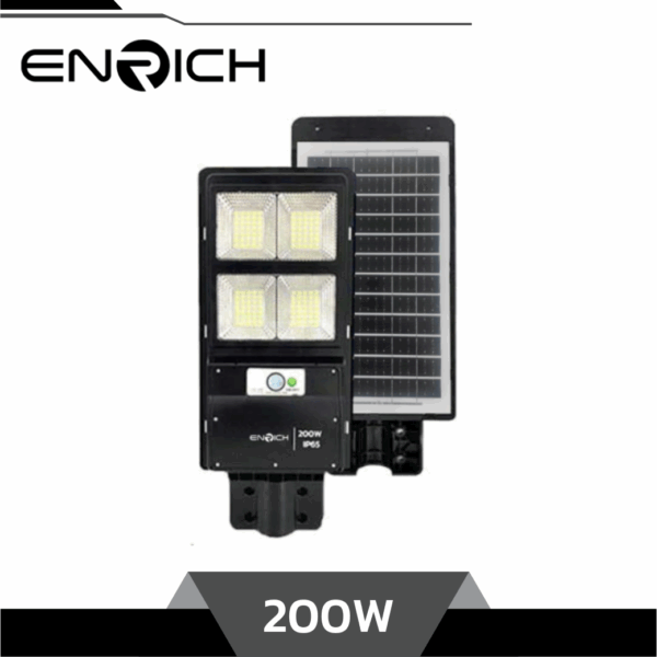 ENRICH โคมไฟถนนโซล่าเซลล์ LED 200W รุ่น SUNLIGHT